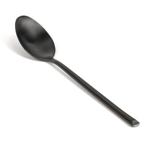 Front of the House FDS007BKS23 Jasper 8.75" Matte Black Stainless Steel Dinner Spoon - 1 Dz