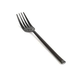 Front of the House FSF018BKS23 Jasper 7" Matte Black Stainless Steel Salad Fork - 1 Doz