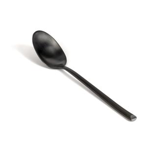 Front of the House FTS018BKS23 Jasper 7" Matte Black Stainless Steel Tea Spoon - 1 Doz