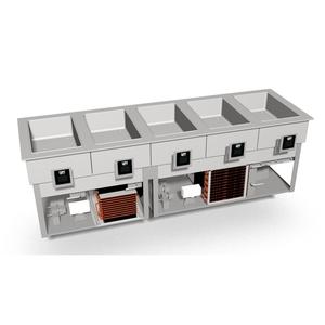 Duke Manufacturing HCF-5 Drop-In Hot/Cold/Freeze 5 Well Food Well Unit 