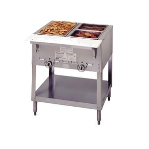 Duke Manufacturing 303 Aerohot 44in (3) Well Gas Steam Table with Cutting Board 