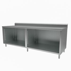 BK Resources CSTR5-3096 96"W x 30"D Stainless Steel Cabinet Base Work Table 