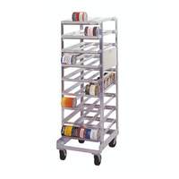 Prairie View Industries 36in x 25in x 80in Can Rack w/casters - holds 162 no.10 cans - CR162C 