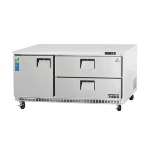 Everest Refrigeration ETBR3-D2 71in Wide Two Section Undercounter Refrigerator With Drawers 