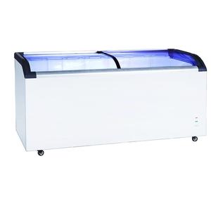 Adcraft BDCF-12-CG Black Diamond 9 cu ft. Glass Lid Ice Cream Chest Freezer 