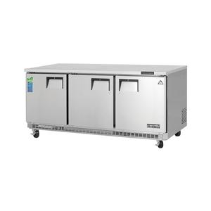 Everest Refrigeration ETBF3 71in Wide Three Section Undercounter Freezer 