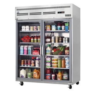 Everest Refrigeration ESGWR2 59in Wide Two Section Glass Door Reach-In Refrigerator 