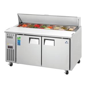 Everest Refrigeration EPWR2 59" Wide 16 Pan Two Section Sandwich Prep Table