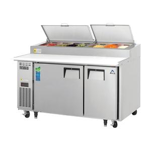 Everest Refrigeration EPPSR2 59" Wide 7 Pan Two Section Pizza Prep Table