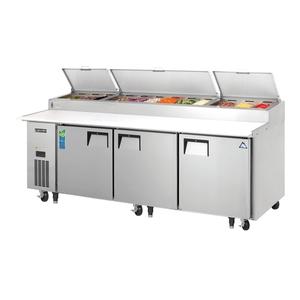 Everest Refrigeration EPPR3 93" Wide 12 Pan Three Section Refrigerated Pizza Prep Table