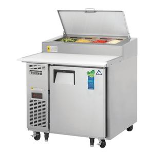 Everest Refrigeration EPPR1 36" Wide 4 Pan One Section Refrigerated Pizza Prep Table