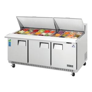 Everest Refrigeration EPBR3 71" Wide 30 Pan Three Section Mega Top Sandwich Prep Table