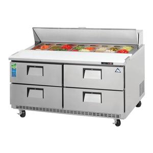 Everest Refrigeration EPBNWR2-D4 59" Wide 16 Pan Two Section Sandwich Prep Table