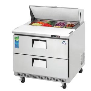 Everest Refrigeration EPBNSR2-D2 36" Wide 8 Pan One Section Sandwich Prep Table