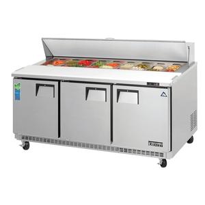 Everest Refrigeration EPBNR3 71in Wide 18 Pan Three Section Sandwich Prep Table 