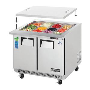 Everest Refrigeration EOTPS2 36" Wide 12 Pan Open Mega Top Sandwich Prep Table