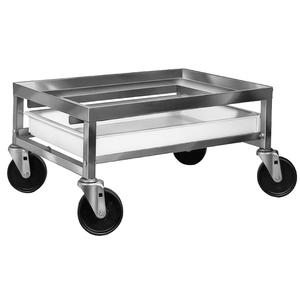 Channel Manufacturing SPCD-S 20in x 27in Stainless Steel Poultry Crate Dolly with Drip Pan 