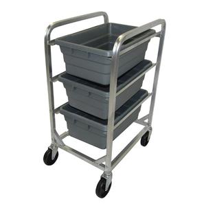 Channel Manufacturing 503LS 19in x 26in x 40.5in Welded Stainless Steel Bus Bin Cart 