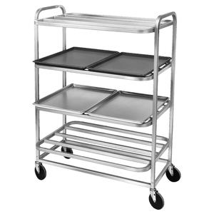 Channel Manufacturing SM-4 40" x 26.25" Aluminum Bus Bin Cart w/ 12" Spacing