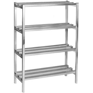 Channel Manufacturing DR2054-4 54inx20"Welded Aluminum Dunnage Shelving Unit with 16.5"Spacing 