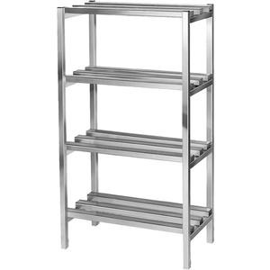 Channel Manufacturing DR2436-4 36inx24"Welded Aluminum Dunnage Shelving Unit with 16.5"Spacing 