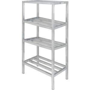Channel Manufacturing ED2060-4 60"x20"Welded Aluminum Dunnage Shelving Unit w/ 16.5"Spacing