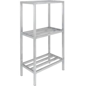Channel Manufacturing ED2436-3 36"x 24" Welded Aluminum Dunnage Shelving Unit w/ 26"Spacing