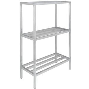 Channel Manufacturing ED2460-3 60inx 24in Welded Aluminum Dunnage Shelving Unit with 26"Spacing 