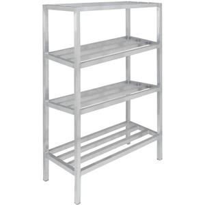 Channel Manufacturing ED2460-4 60"x 24" Welded Aluminum Dunnage Shelving Unit w/ 26"Spacing