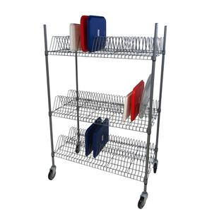 Channel Manufacturing W3TD-1 44" x 25.5" Wire Mobile Tray Drying Rack w/ 3 Shelves