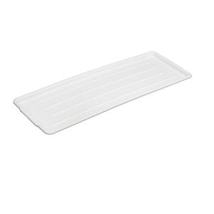 Channel Manufacturing P1230-W 12.5" x 30" White Plastic Bakery Display Tray - 1 Doz