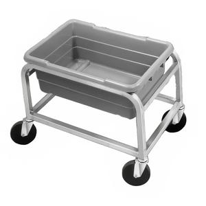Channel Manufacturing 501LS 19in x 26in Welded Stainless Steel Mobile Bus Bin Cart 