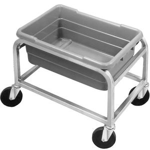 Channel Manufacturing AXD501L 19.5in x 26in Welded Heavy-Duty Aluminum Bus Bin Cart 