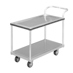 Channel Manufacturing WPC2539 22.75" x 49" Aluminum Two-Shelf Wet Produce Cart