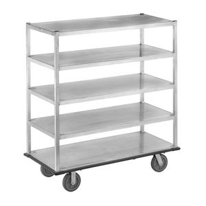 Channel Manufacturing QMA2860-5 62" x 28" x 66" Aluminum Five-Shelf Utility Cart