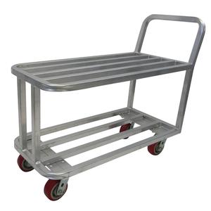 Channel Manufacturing STK18404A 18"x 44" x 36" Heavy-Duty Aluminum Two-Shelf Stocking Cart