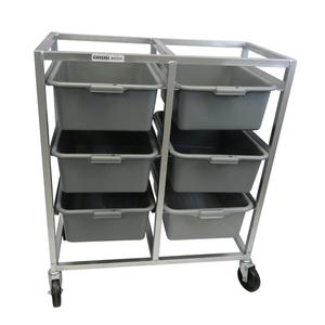 Channel Manufacturing BBC-6 42in x 18in Aluminum Mobile Bus Bin Cart with 10in Spacing 