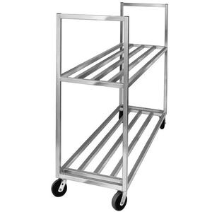 Channel Manufacturing BBT-4820-2 48in x 20in Aluminum Two-Shelf Utility Cart with 34in Spacing 
