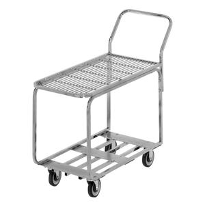 Channel Manufacturing STKC200 18.5" X 44" Chrome Two-Shelf Stocking Truck w/ Wire Deck