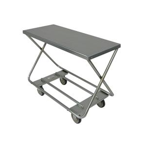 Channel Manufacturing STKG100 17" X 40" Chrome Two-Shelf Stocking Truck w/ Galvanized Deck