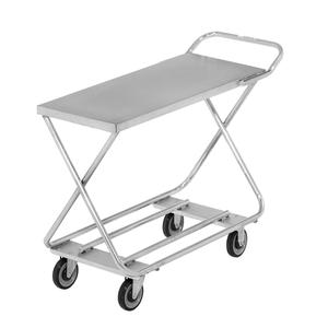 Channel Manufacturing STKG100H 19" X 46" Chrome Two-Shelf Stocking Truck w/ Galvized Deck