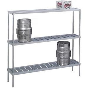 Channel Manufacturing KAR80 80in x 17in x 68in Aluminum Adjustable Keg Storage 