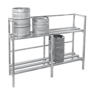 Channel Manufacturing KAR93-DD 93in x 17in x 68in Aluminum Adjustable Double Deep Keg Storage 