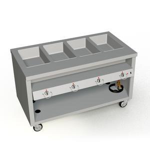 Duke Manufacturing TEHF-60SS Thurmaduke Electric 4 Sealed Well Mobile Hot Food Unit 