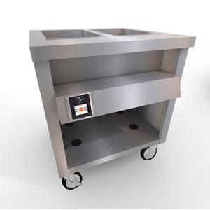 Duke Manufacturing TWHF-32SS Thurmaduke 32in Electric 2 Well Mobile Waterless Steam Table 