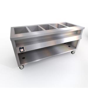 Duke Manufacturing TWHF-74SS Thurmaduke 74in Electric 5 Well Mobile Waterless Steam Table 