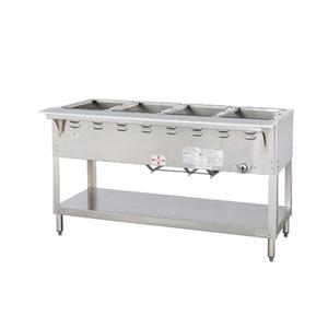 Duke Manufacturing WB304 Aerohot (4) Pan Gas Wet Steam Table with Carving Board