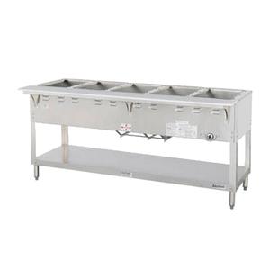 Duke Manufacturing WB305 Aerohot (5) Pan Gas Wet Steam Table with Carving Board