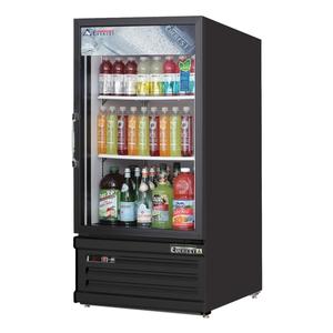 Everest Refrigeration EMGR8B 24in Wide One Section Glass Door Merchandiser Cooler 