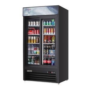 Everest Refrigeration EMGR33B 39" Wide Two Section Sliding Glass Door Merchandiser Cooler